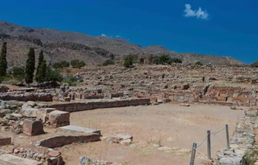 Ruins of the Minoan Palace of Zakros archaeological site